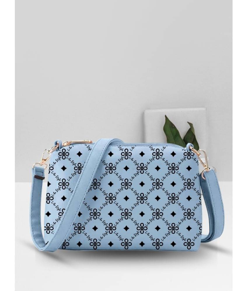     			LIKE STYLE Sling Bag PU Set of 1 ( Light Grey )