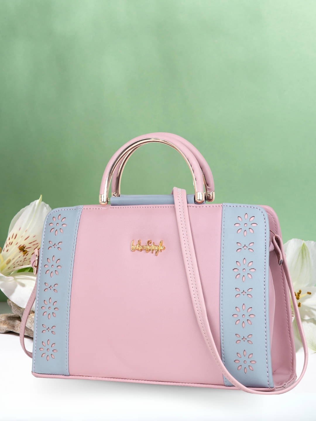     			LIKE STYLE Handheld Bag PU Set of 1 ( Pink )