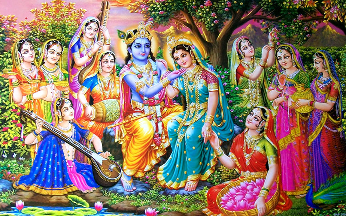     			Manas Radha Krishna Religious Wallpaper ( 60 X 90 ) cm (Pack of 1)