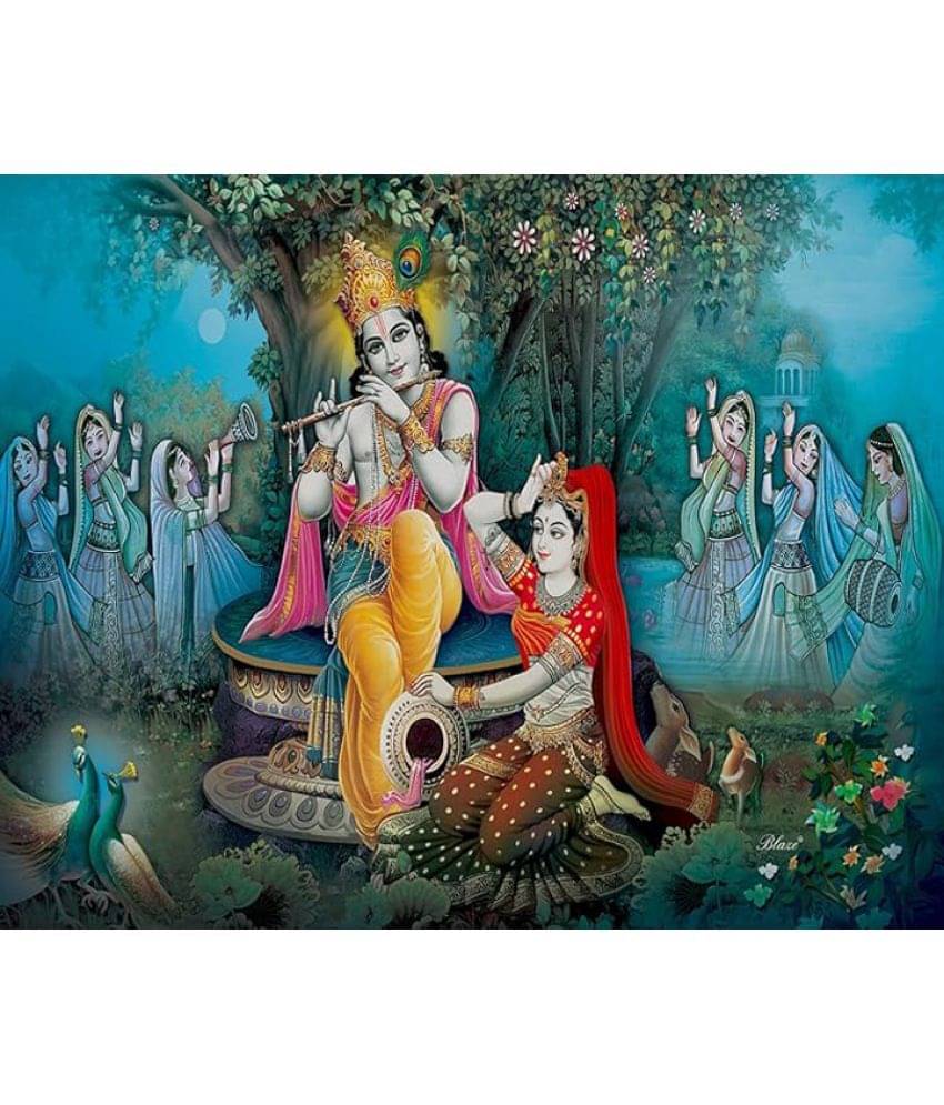 Manas Radha Krishna Religious Wallpaper ( 60 X 90 ) cm (Pack of 1)     			Manas Radha Krishna Religious Wallpaper ( 60 X 90 ) cm (Pack of 1)