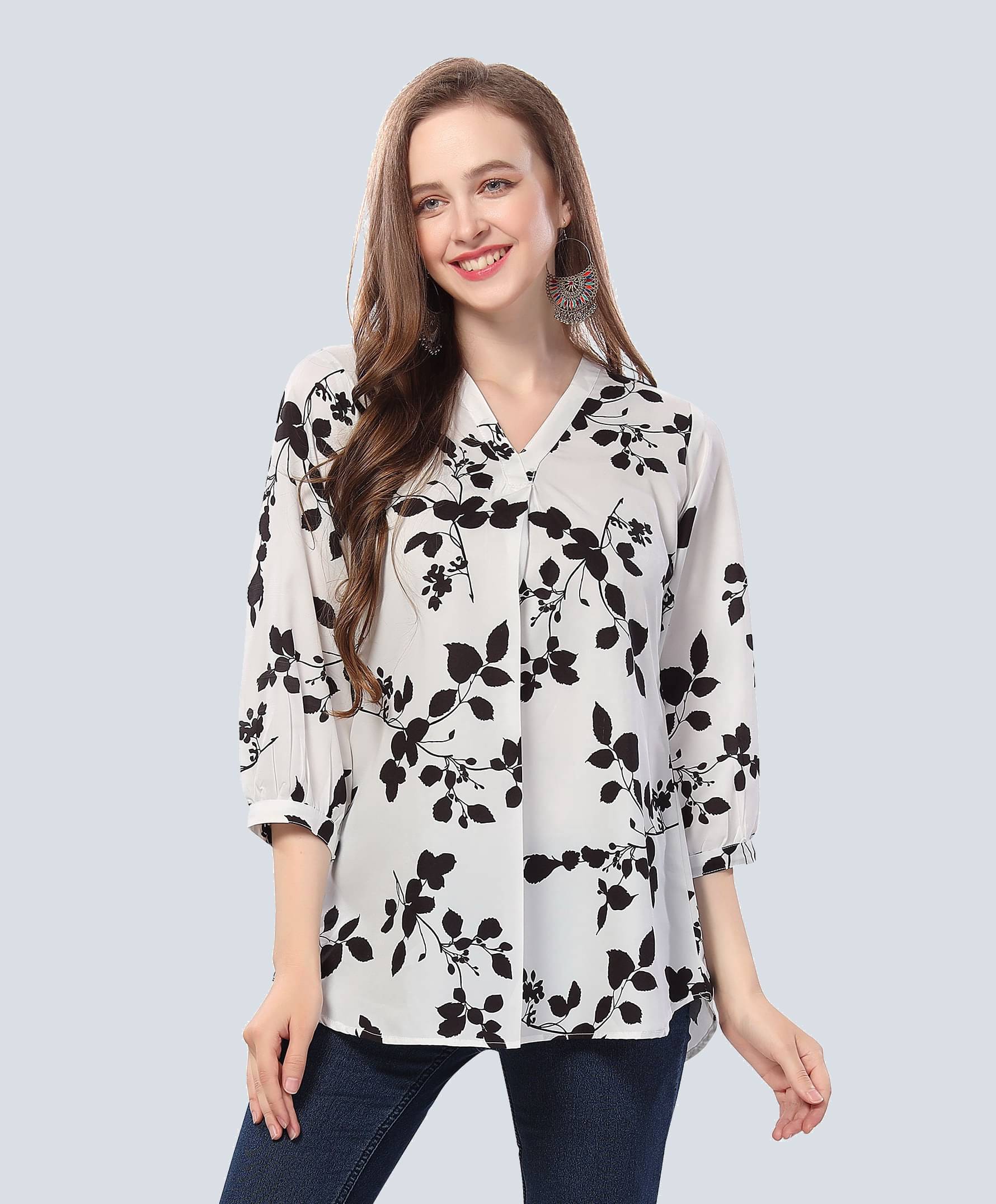     			Meher Impex Women's Crepe Tunic ( White )