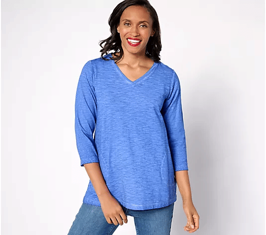 Mishey Women's Cotton Regular Top ( Blue )     			Mishey Women's Cotton Regular Top ( Blue )