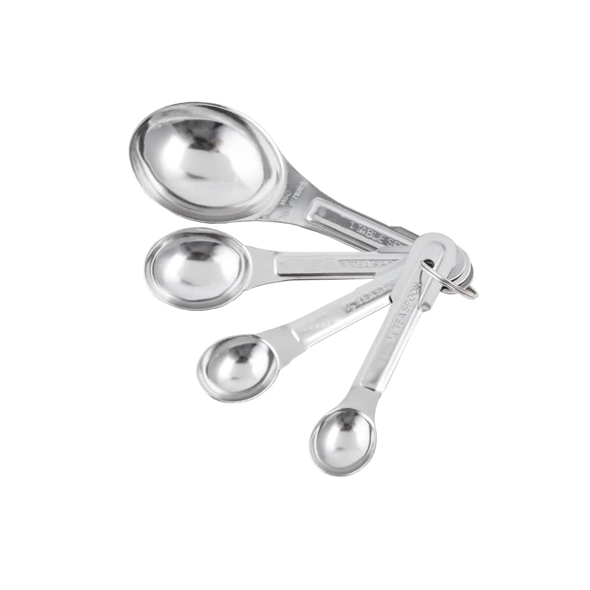 OC9 Silver Stainless Steel 1 Measuring Spoon ( Set of 4 )