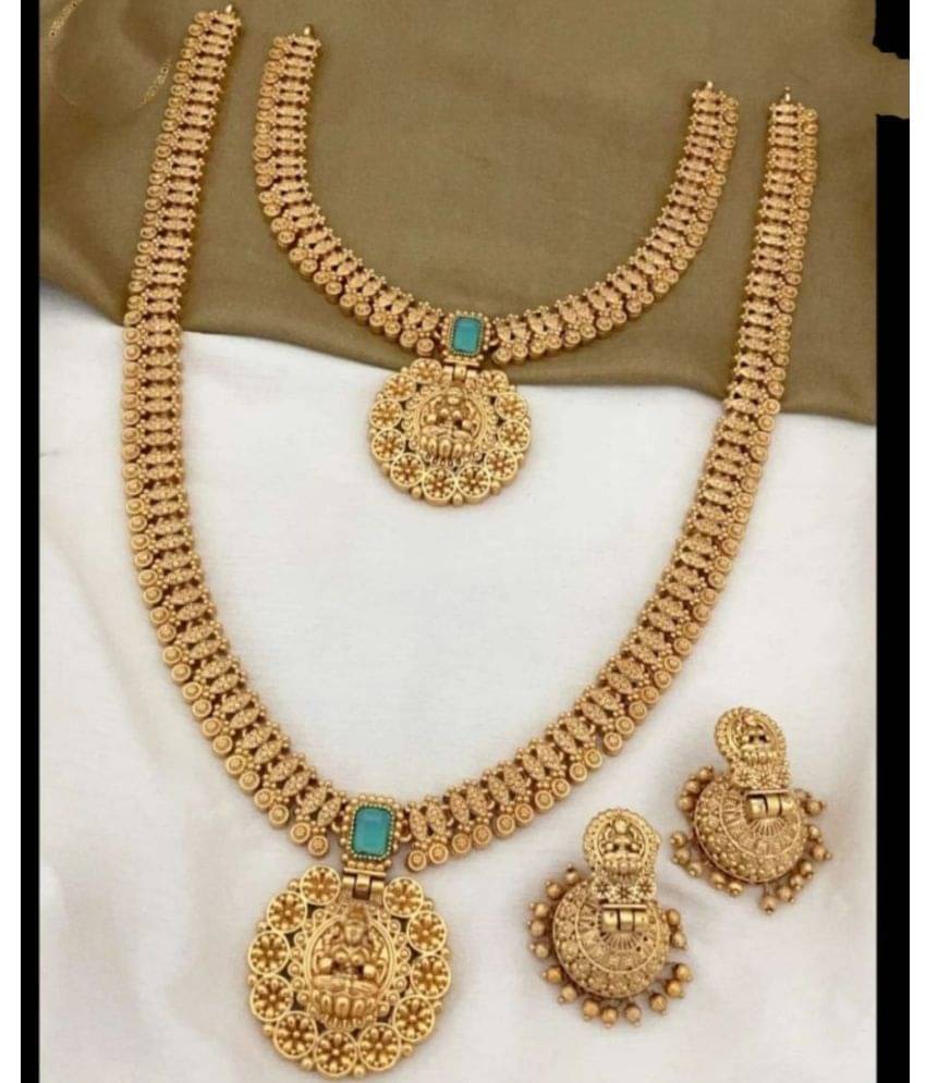     			Padmavati Bangles Sea Green Alloy Necklace Set ( Pack of 1 )