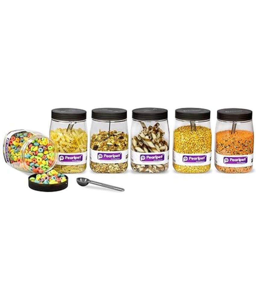     			PearlPet Plastic Black Multi-Purpose Container ( Set of 6 )