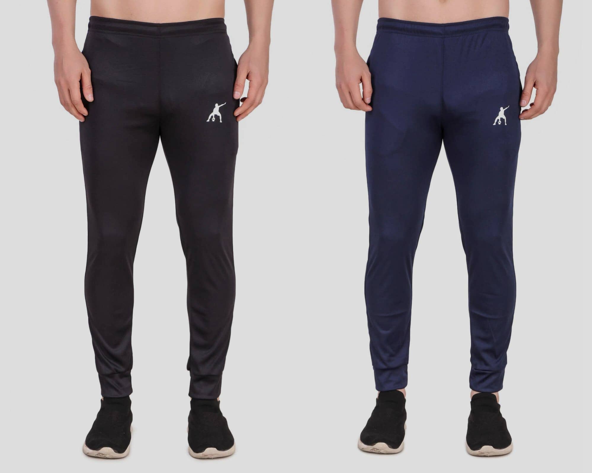 Preen Black Polyester Men's Sports Trackpants ( Pack of 2 ) - Track Pants | Buy online on ZillyBuy