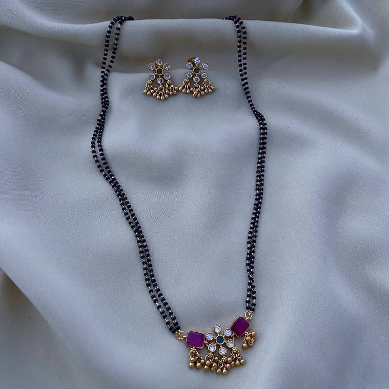 ROFARWORD Red Mangalsutra Set ( Pack of 1 ) ROFARWORD Red Mangalsutra Set ( Pack of 1 )