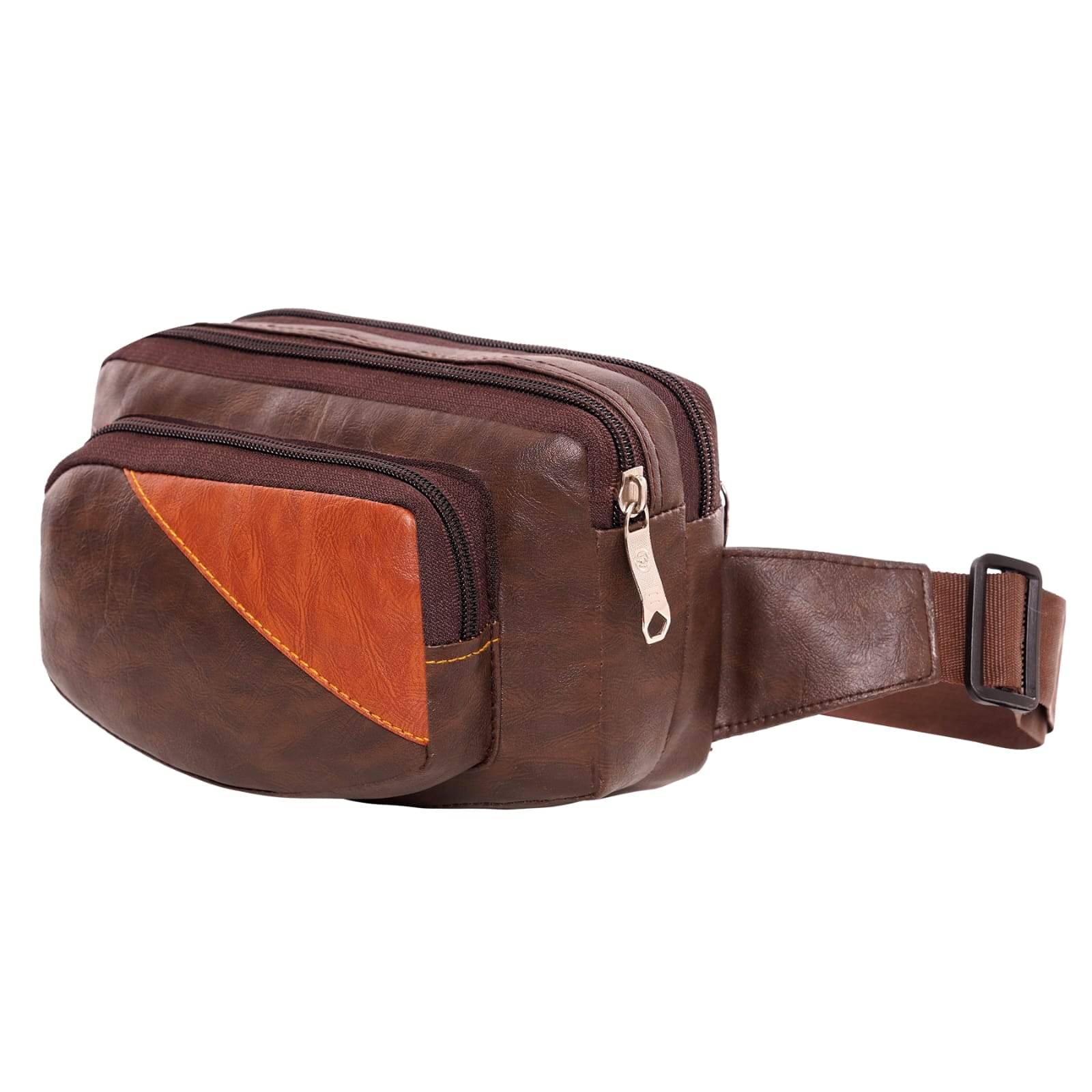     			Raylan Leather Brown Waist Pouch