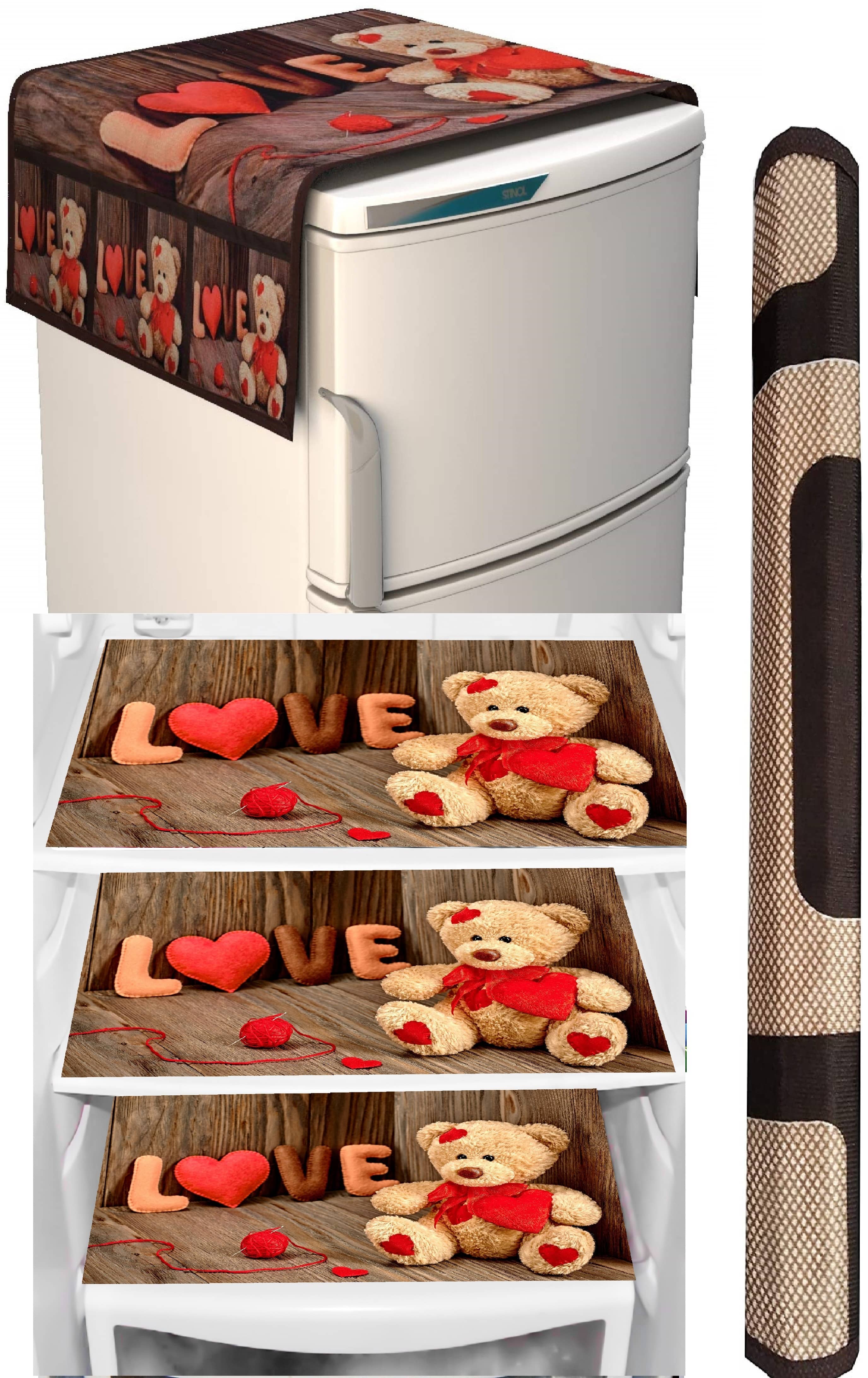 Sanraksshan PVC Floral Fridge Mats ( 40 30 ) Pack of 5 - Multicolor