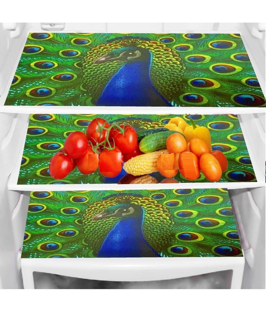 Sanraksshan PVC Floral Fridge Mats ( 40 30 ) Pack of 3 - Multicolor     			Sanraksshan PVC Floral Fridge Mats ( 40 30 ) Pack of 3 - Multicolor