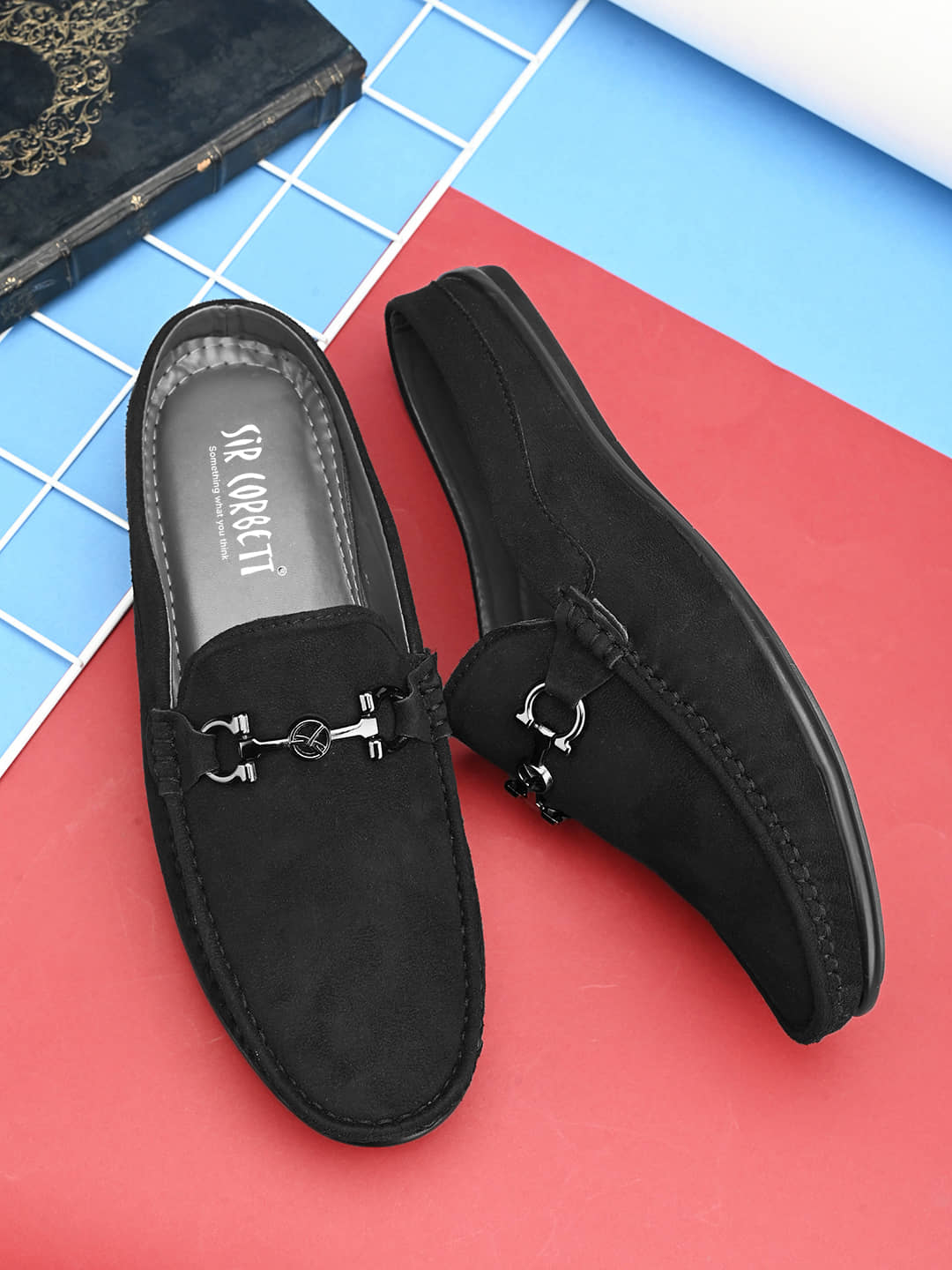Sir Corbett Black Men's Slip on - Formal Shoes | Buy online on ZillyBuy