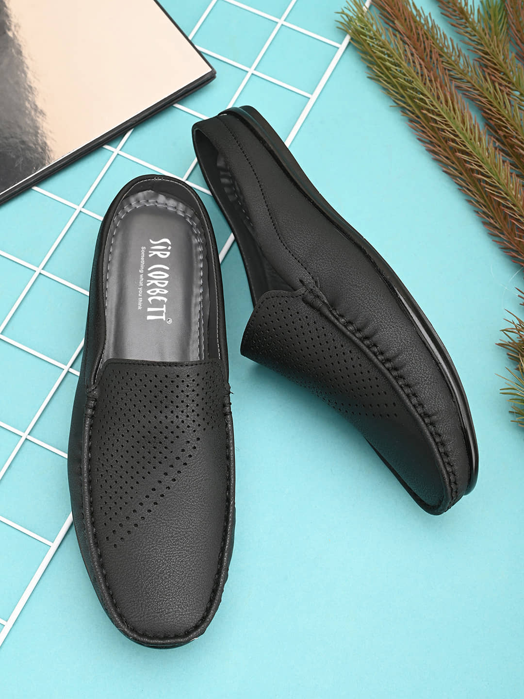 Sir Corbett Black Men's Slip on - Formal Shoes | Buy online on ZillyBuy