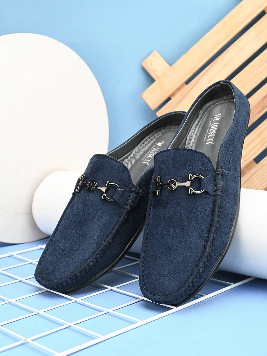 Sir Corbett Blue Men's Slip on - Formal Shoes | Buy online on ZillyBuy