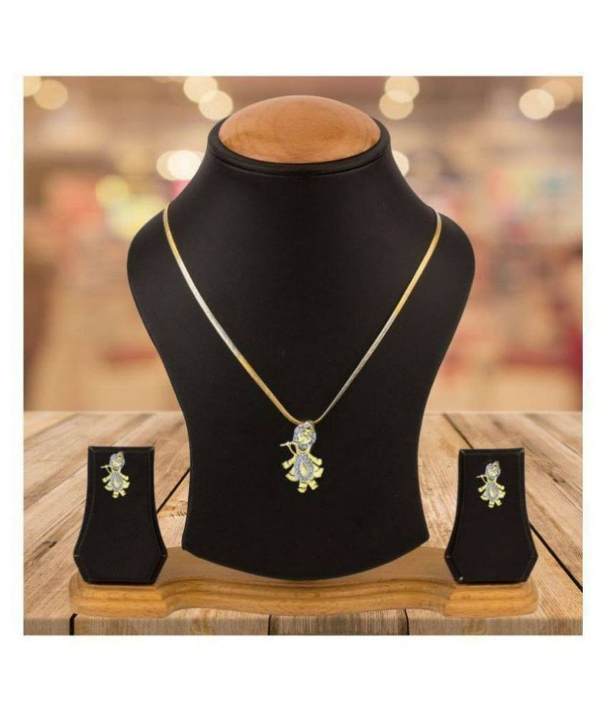 Sunhari Jewels Golden Pendant set ( Pack of 1 ) Sunhari Jewels Golden Pendant set ( Pack of 1 )