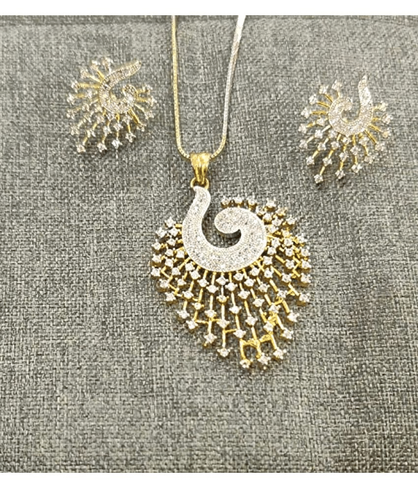 Sunhari Jewels Golden Pendant set ( Pack of 1 ) Sunhari Jewels Golden Pendant set ( Pack of 1 )