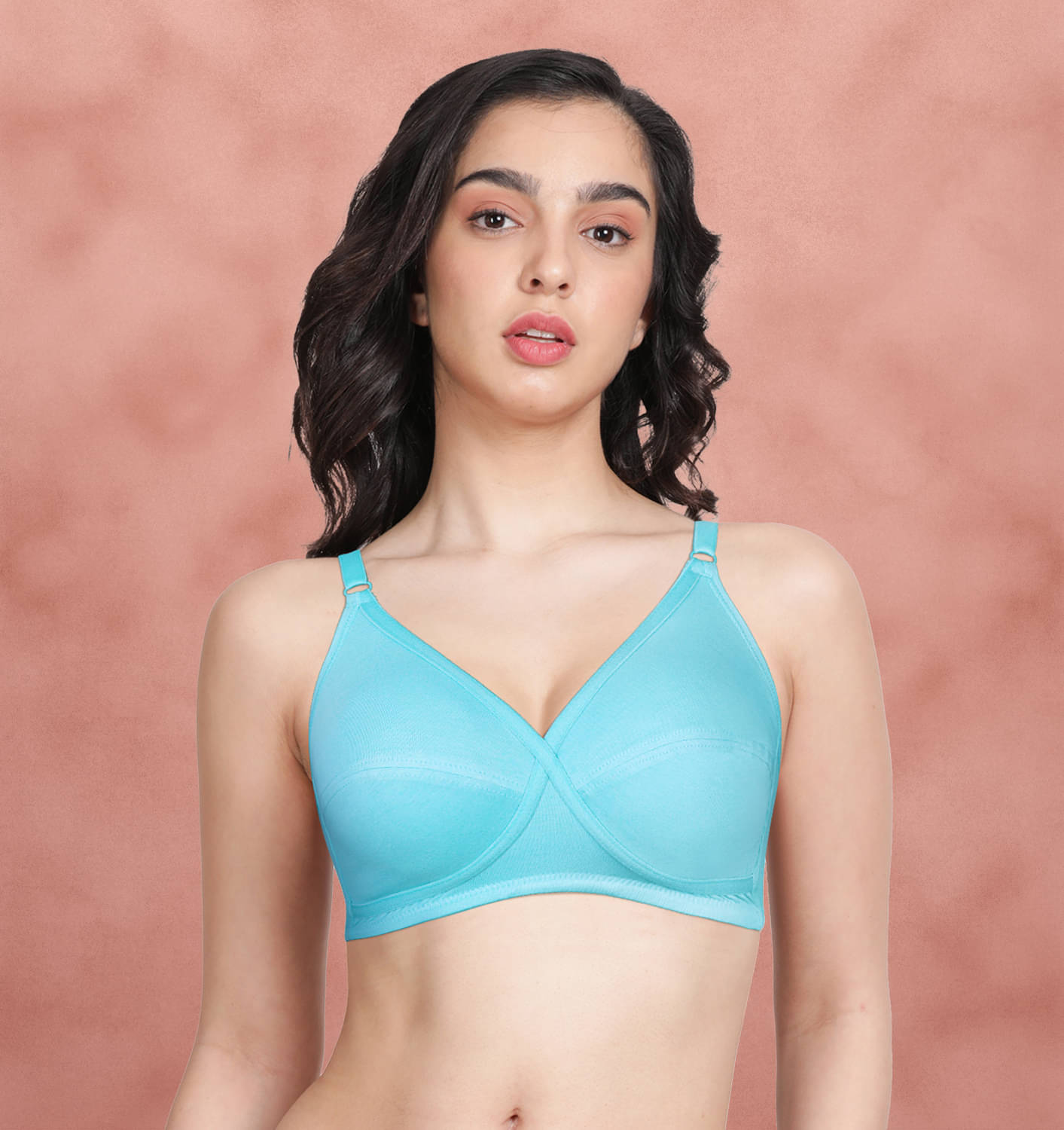 Susie Cotton Non Padded Women's Everyday Bra ( Light Blue ) LB004-PorcelainBlue     			Susie Cotton Non Padded Women's Everyday Bra ( Light Blue ) LB004-PorcelainBlue