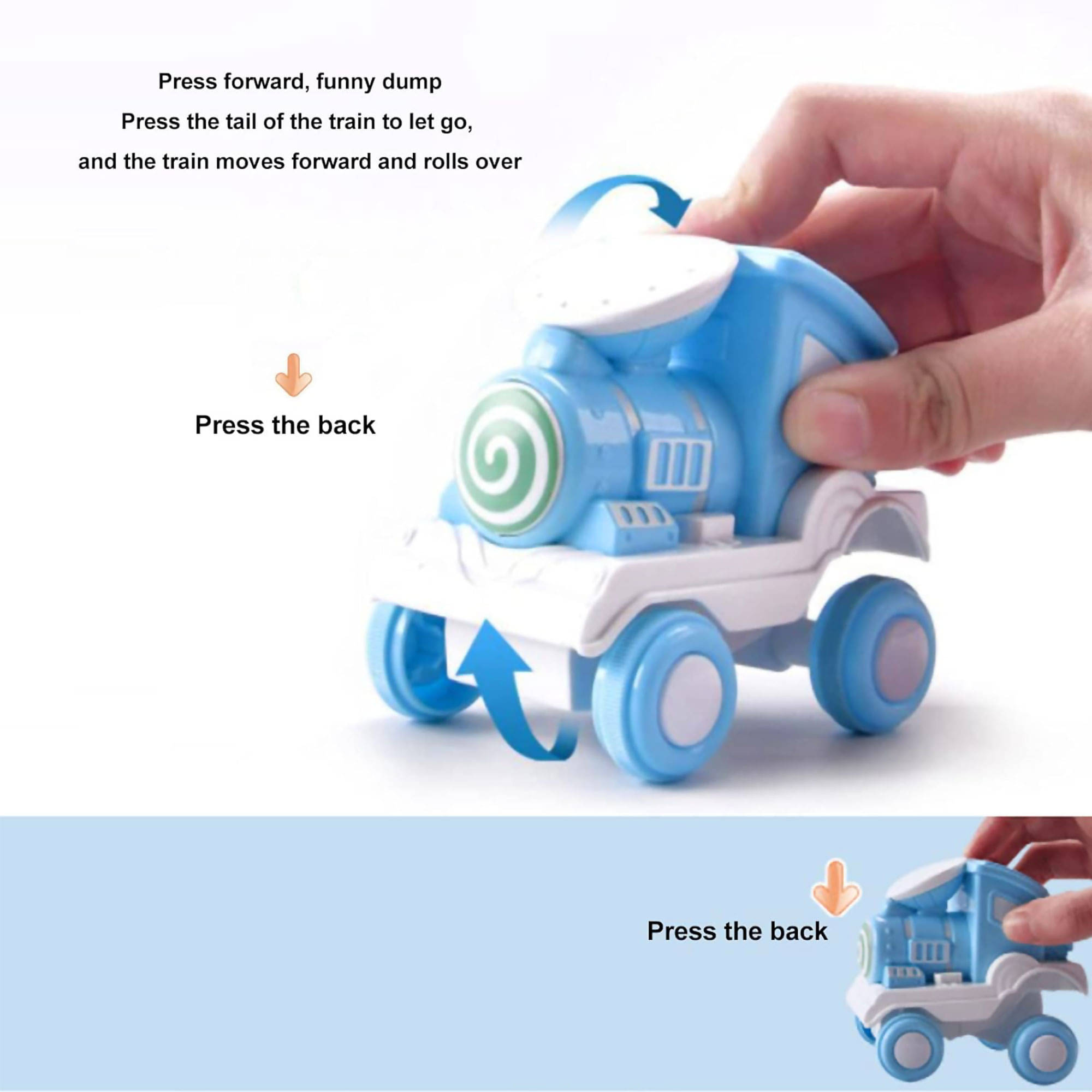     			TOY DEKHOCombo of 4 Toy Set (Deform Cartoon Robot Plane & Cartoon Mini Bus & Small Train 360-degree & Mini Monster Car) For Kids Boys Girls Age 2 3+ Years