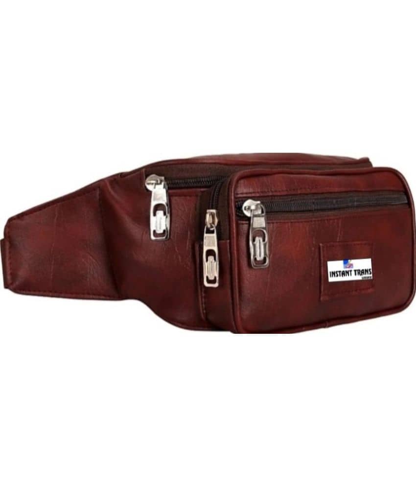 TRANSLUGGAGE Leather BROWN Waist Pouch - Handbags | Buy online on ZillyBuy