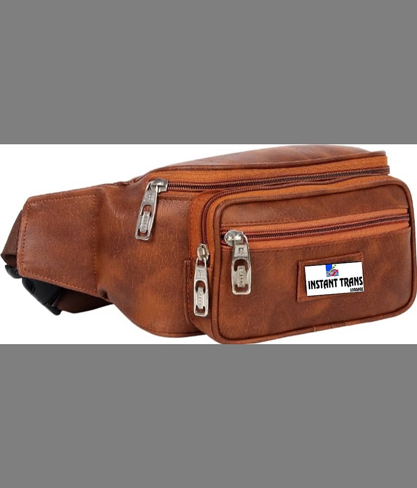 TRANSLUGGAGE Leather BROWN Waist Pouch - Handbags | Buy online on ZillyBuy