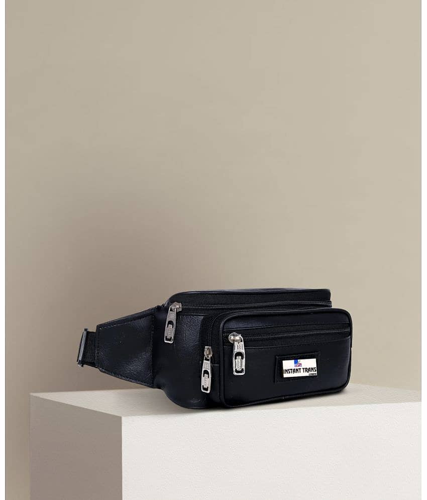 TRANSLUGGAGE Leather Black Waist Pouch - Handbags | Buy online on ZillyBuy