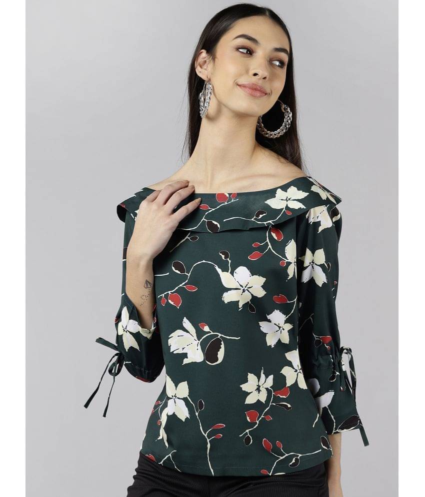 Vaamsi Women's Georgette Regular Top ( Green )     			Vaamsi Women's Georgette Regular Top ( Green )