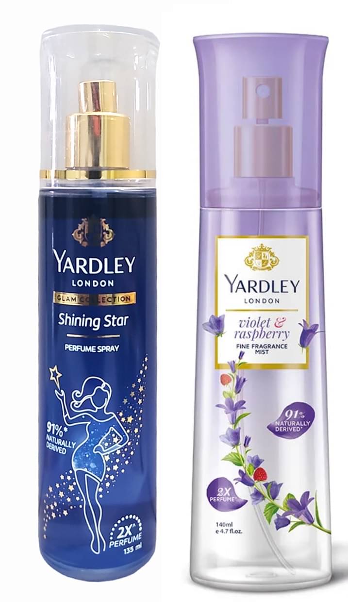 Yardley London SHININGSTAR&MAGNOLIA GRAPEFRUIT, Body Spray for Unisex,Women,Men 280 ml ( Pack of 2 )     			Yardley London SHININGSTAR&MAGNOLIA GRAPEFRUIT, Body Spray for Unisex,Women,Men 280 ml ( Pack of 2 )