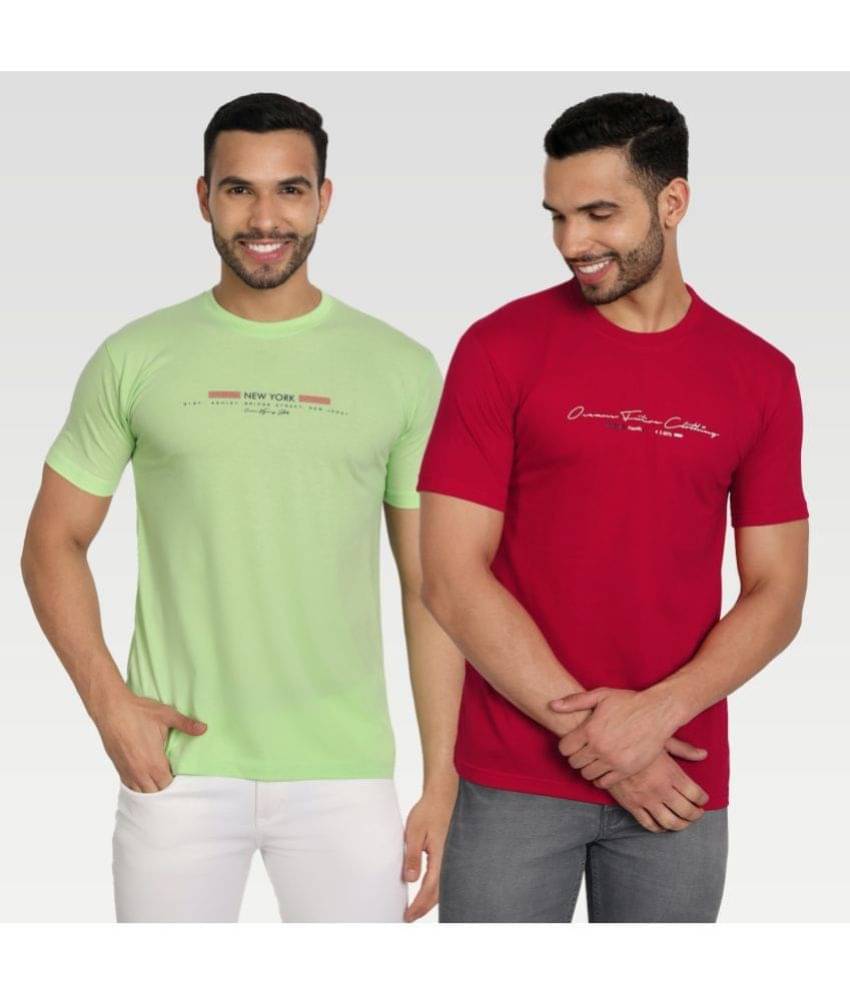 Zeffit Pack of 2 Cotton Blend Regular Fit Men's T-Shirt ( Multicolor ) Zeffit Pack of 2 Cotton Blend Regular Fit Men's T-Shirt ( Multicolor )