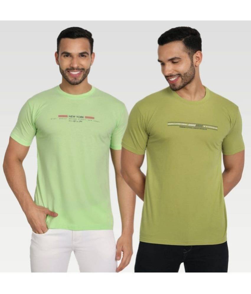 Zeffit Pack of 2 Cotton Blend Regular Fit Men's T-Shirt ( Multicolor ) Zeffit Pack of 2 Cotton Blend Regular Fit Men's T-Shirt ( Multicolor )