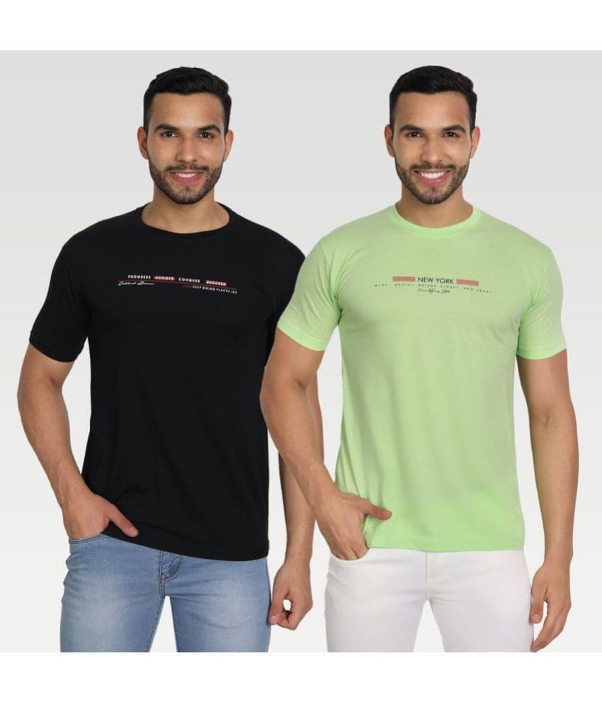     			Zeffit Pack of 2 Cotton Blend Regular Fit Men's T-Shirt ( Multicolor )