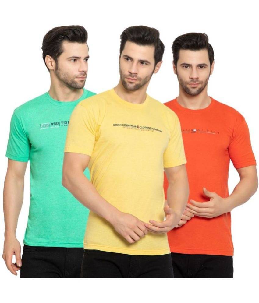     			Zeffit Pack of 3 Cotton Blend Regular Fit Men's T-Shirt ( Multicolor )