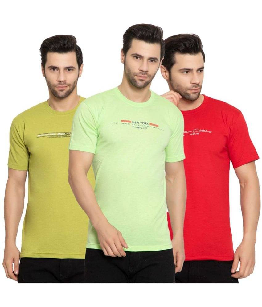     			Zeffit Pack of 3 Cotton Blend Regular Fit Men's T-Shirt ( Multicolor )