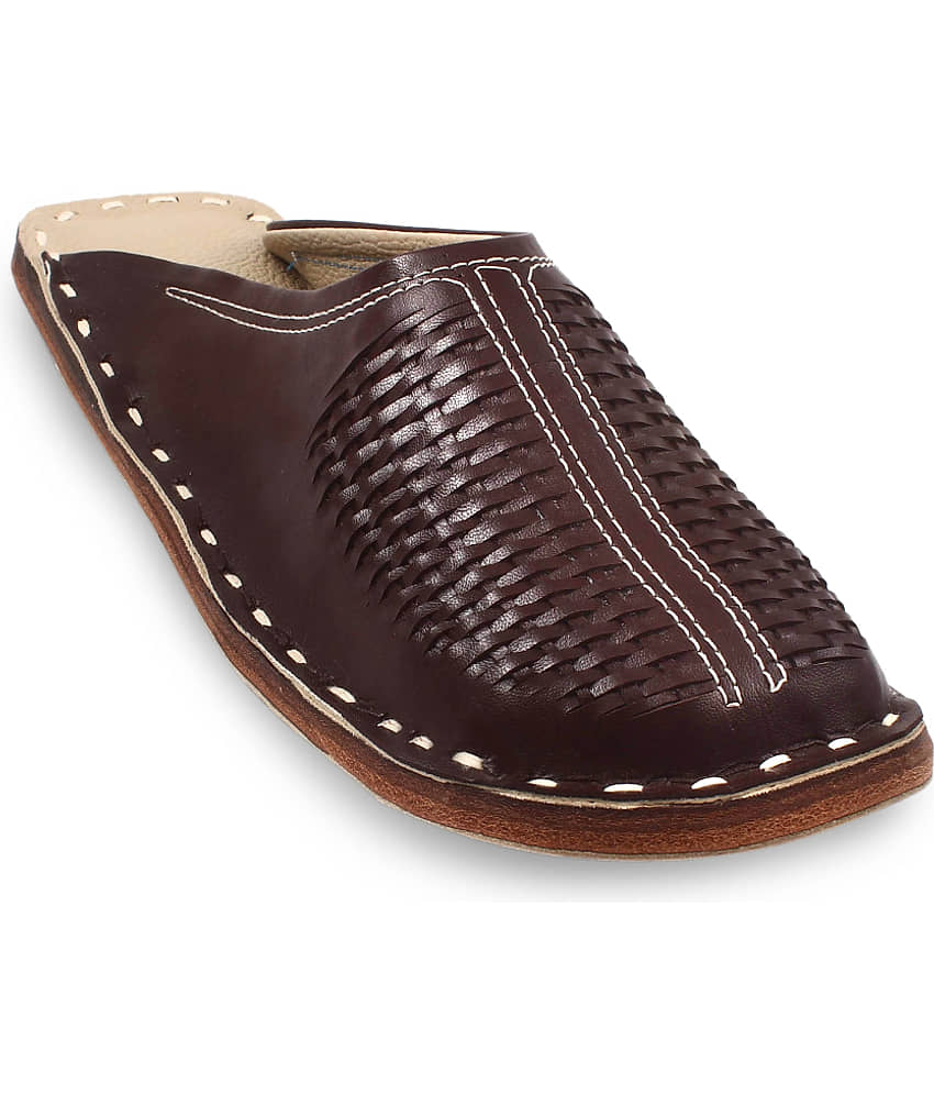 rajeraj Brown Men's Mule - Ethnic Shoes | Buy online on ZillyBuy