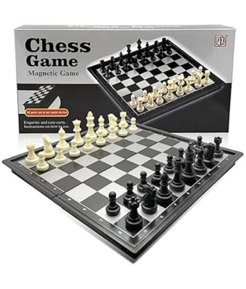 FEDIFU Chess Board Magnetic Chessboard Game Set Folding Travel Portable Case Travel Chessgame Premium Classic Black & Ivory Color Pieces Prefect Gift for Kids and Adults FEDIFU Chess Board Magnetic Chessboard Game Set Folding Travel Portable Case Travel Chessgame Premium Classic Black & Ivory Color Pieces Prefect Gift for Kids and Adults