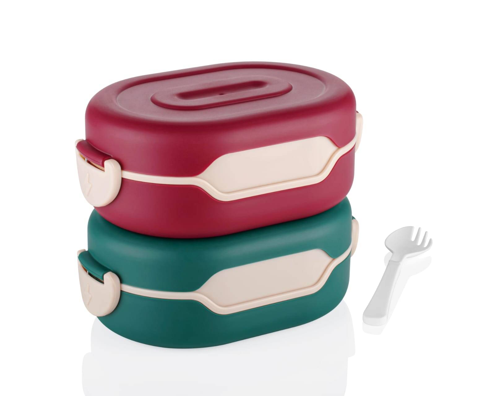     			FIT4CHEF Lunch Box Kids Plastic School Lunch Boxes 2 - Container ( Pack of 2 )