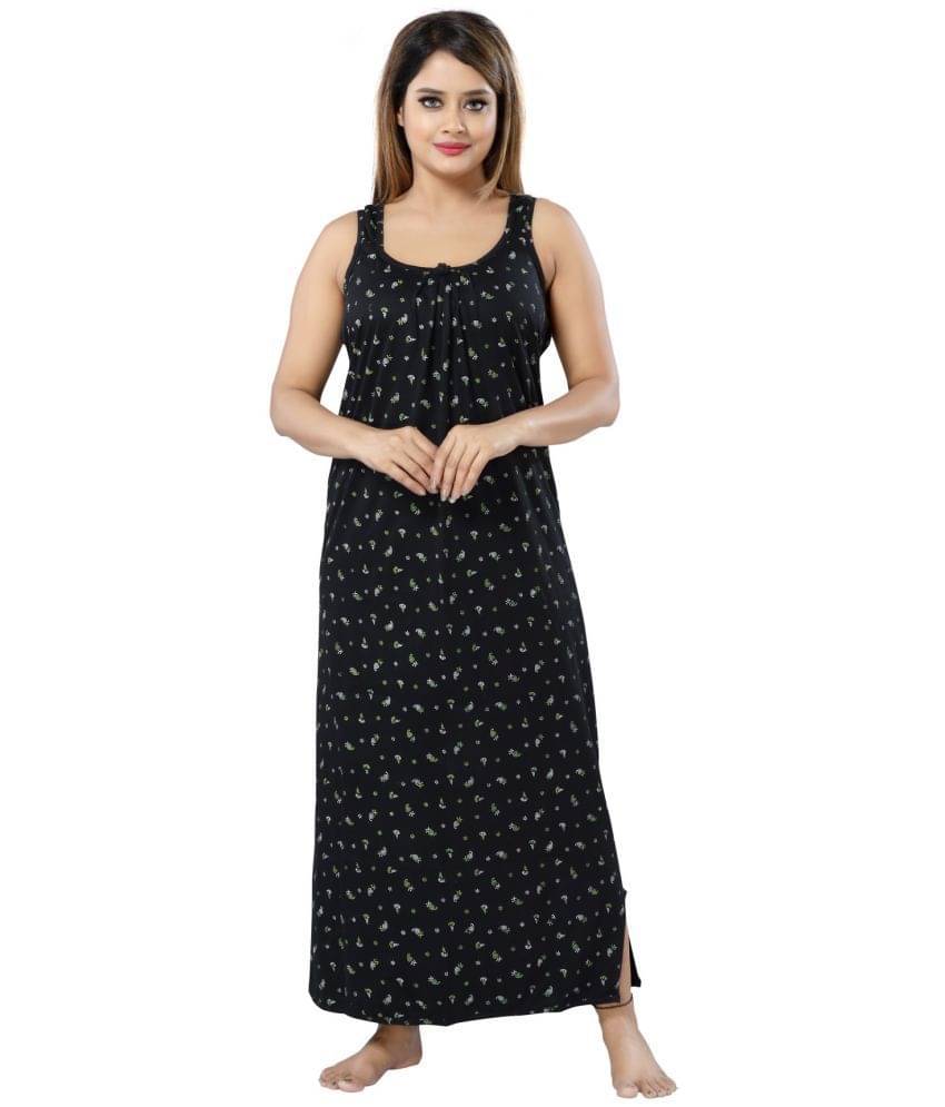 INNER BEATS Multicolor Cotton Blend Women's Nightwear Night Dress ( Pack of 1 ) INNER BEATS Multicolor Cotton Blend Women's Nightwear Night Dress ( Pack of 1 )