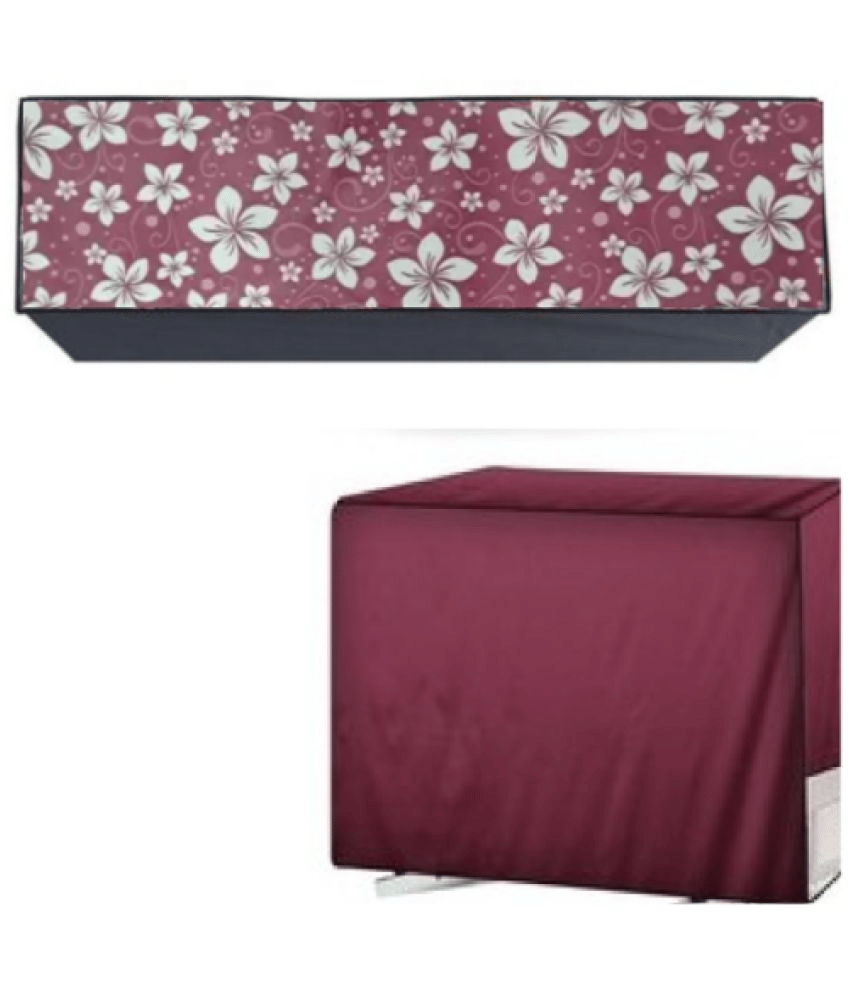     			KALRA MAGIC Single Polyester Pink AC Cover for 1.5 Ton Split AC
