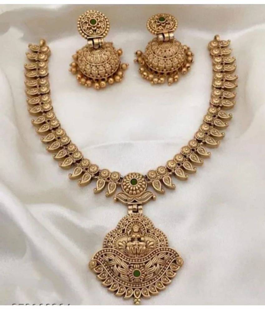     			Padmavati Bangles Green Alloy Necklace Set ( Pack of 1 )