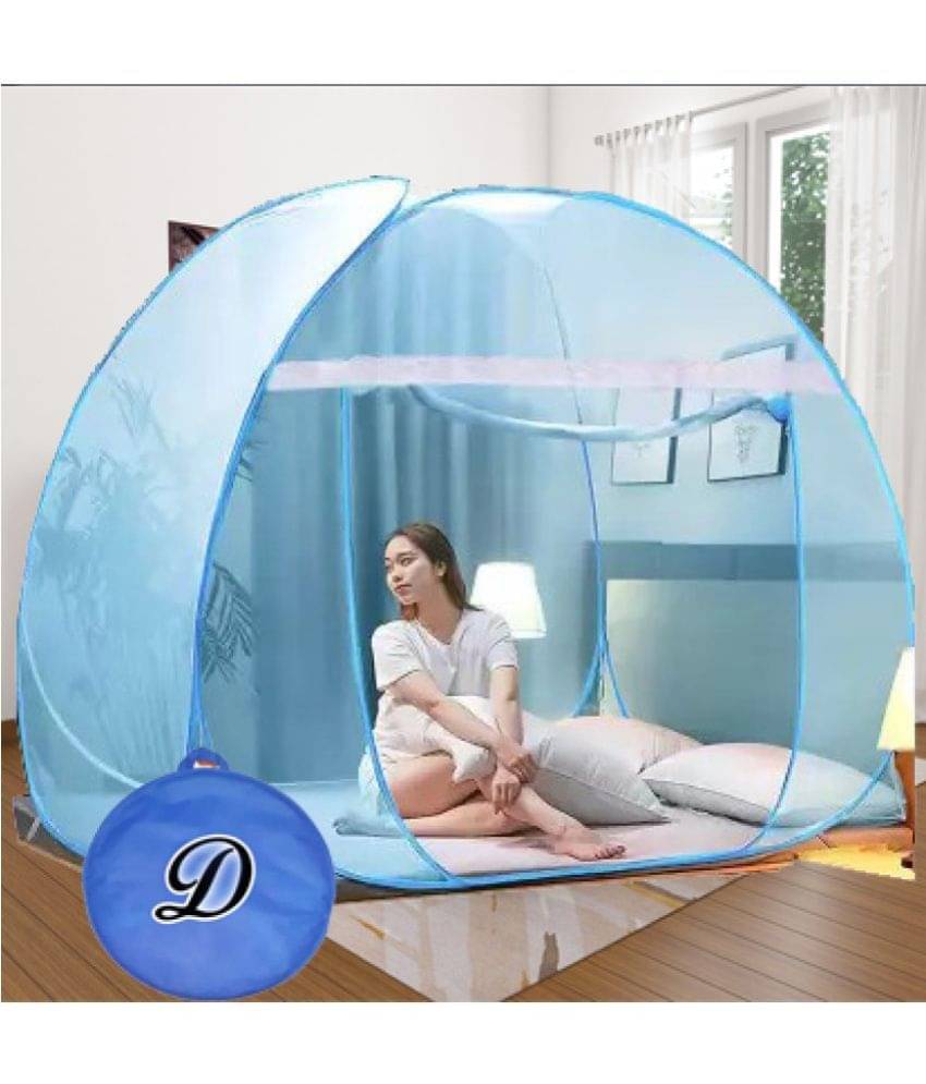     			didhiti - Blue Polycotton Tent Mosquito Net, Machardani ( Pack of 1 )