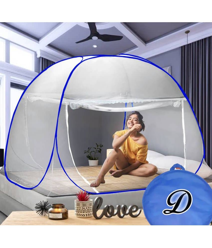 didhiti - White Polycotton Foldable Mosquito Net, Machardani ( Pack of 1 )