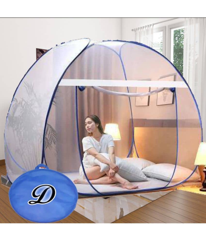 didhiti - Dark Blue Polycotton Tent Mosquito Net ( Pack of 1 )