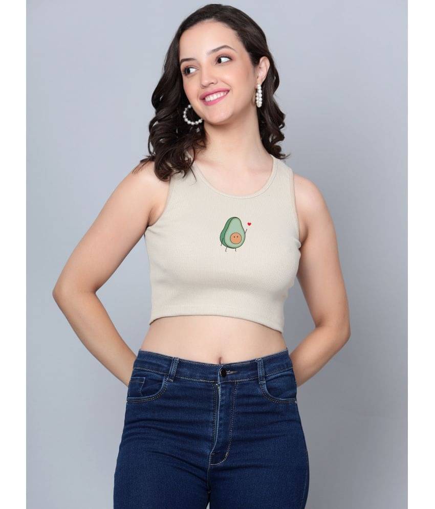     			fashion and youth Women's Cotton Blend Crop Top ( Beige )