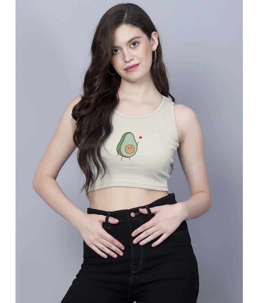     			fashion and youth Women's Cotton Blend Crop Top ( Beige )