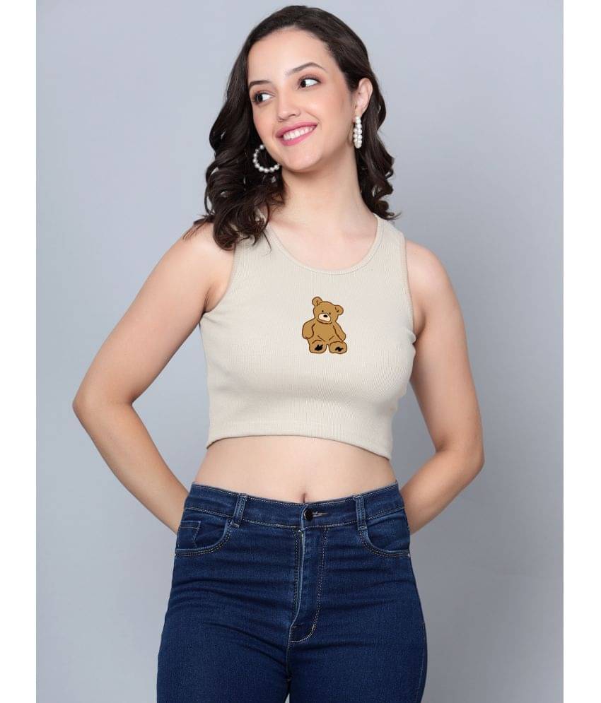     			fashion and youth Women's Cotton Blend Crop Top ( Beige )
