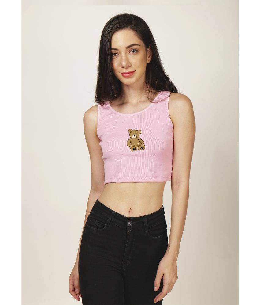     			fashion and youth Women's Cotton Blend Crop Top ( Pink )