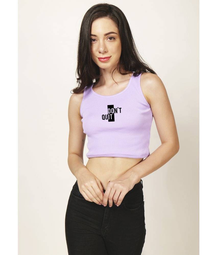     			fashion and youth Women's Cotton Blend Crop Top ( Purple )