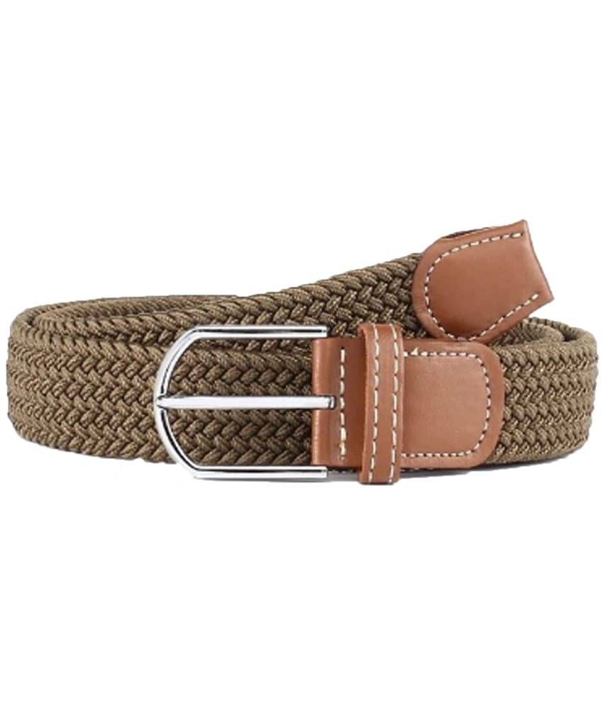 AXXTITUDE - Khaki Canvas Men's Braided Belt ( Pack of 1 ) AXXTITUDE - Khaki Canvas Men's Braided Belt ( Pack of 1 )