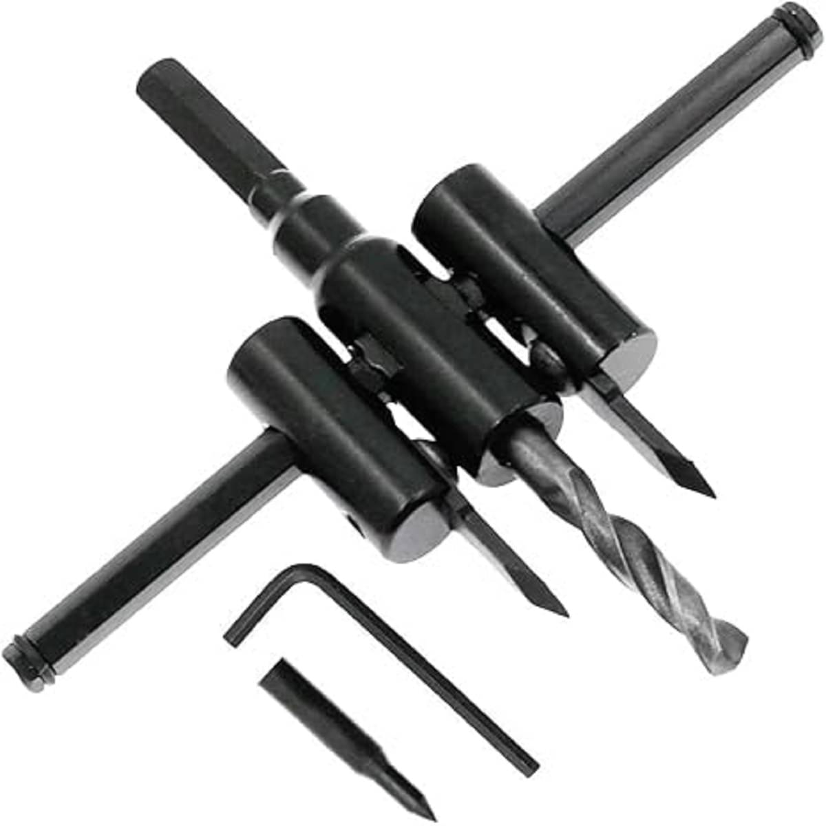     			Adjustable 1-Inch to 6-Inches, Wood Hole Saw Circle Cutter, Wood Working Twist Hole DIY Tools Cutting (Diameter 30-200 mm)