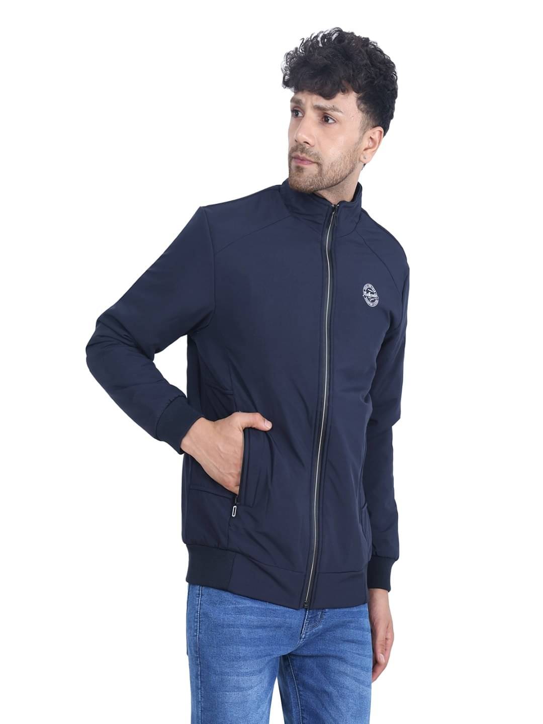     			Dollar Polyester Men's Casual Jacket - Navy Blue ( Pack of 1 )