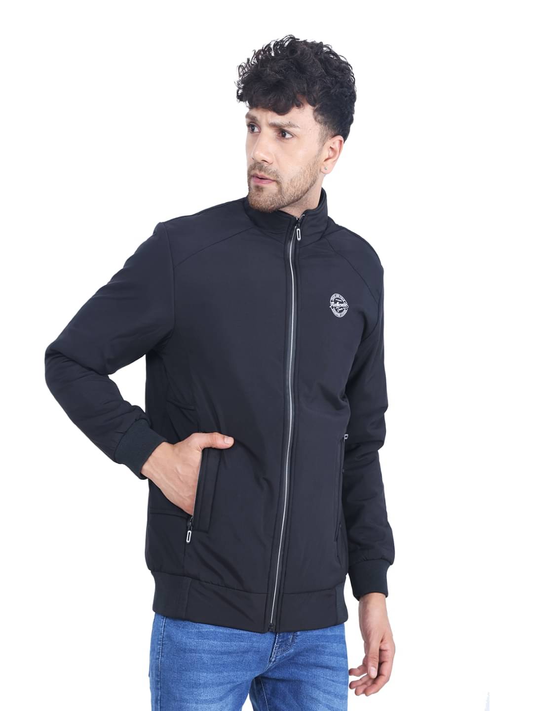     			Dollar Synthetic Men's Casual Jacket - Black ( Pack of 1 )