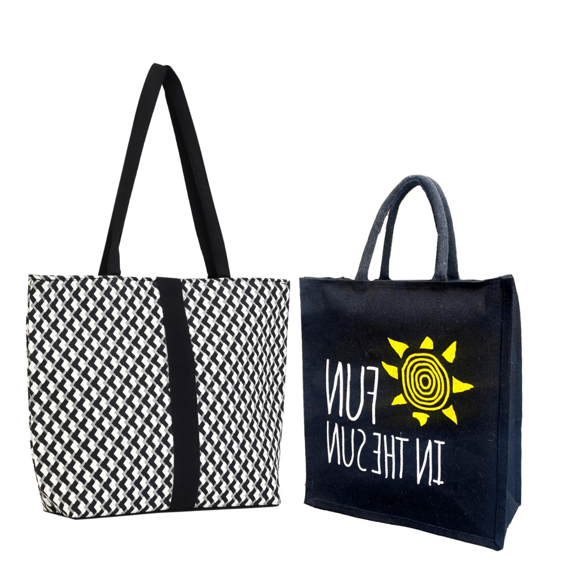     			ENSAC Yellow Cotton Lunch Bag Pack of 2